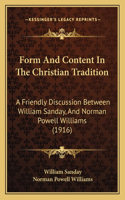 Form And Content In The Christian Tradition