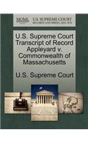 U.S. Supreme Court Transcript of Record Appleyard V. Commonwealth of Massachusetts