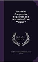 Journal of Comparative Legislation and International Law, Volume 7