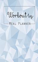 Workout Log: Meal Planner Book: Diet And Exercise Journal: Blue Sky: (meal planner journal and fitness journal Better Every Day)