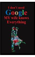 i don't need google my wife knows everything: Christmas gift, wife gift for christmas, my wife all rounder, google wife, wife google journal notebook