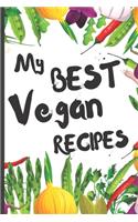 Funny Blank Vegan Recipe Book - My Best Vegan Recipes