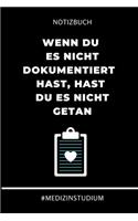 Notizbuch Wenn du es nicht dokumentiert hast, hast du es nicht getan #MEDIZINSTUDIUM: A5 Notizbuch LINIERT witziger Spruch für zukünftige Ärzte - Medizinstudium - Studentennotizbuch - Mediziner Tagebuch - Physikum - Studienbeginn