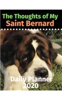 The Thoughts of My Saint Bernard: Daily Planner 2020