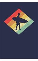 Surfer Notebook: Retro Vintage 80s Surf 6 x 9 Lined Ruled Journal Gift for Surfers And Surfriders (108 Pages)