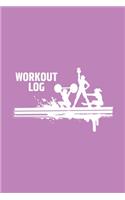 Workout Log: Light Violet Workout Journal - Training Log Book - Workout Notebook for Men and Women - 6x9inch 100 pages