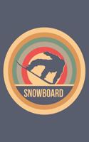 Snowboard: Retro Vintage Snowboarding Terminplaner A5 mit Wochenkalender & Monatsplaner 2020 - Geschenk für Snowboarder
