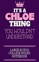 It's A Chloe Thing You Wouldn't Understand Large (8.5x11) College Ruled Notebook