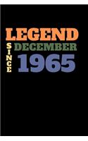 Legend since December 1965: Ruled Birthday Diary Notebook or Guest book Journal - Lined Register Pocketbook for Men and Women with Lines - Visitors' book for Birthdays and Part