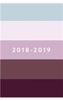 2018-2019, 18 Month Weekly & Monthly Planner - 2018-2019: Blush Stripes, July 2018 - December 2019, 6" x 9"