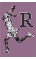 R Monogram Initial Tennis Journal