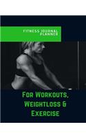 Fitness Journal Planner For Workouts, Weightloss & Exercise