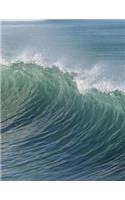 Wave Notebook Large Size 8.5 x 11 Ruled 150 Pages Softcover For Home School Offi