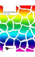 Cornell Notes: Rainbow Giraffe Pattern Cover - Best Note Taking System for Students, Writers, Conferences. Cornell Notes Notebook. Large 8.5" x 11", 120 Pages. Col