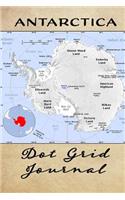 Antarctica Dot Grid Journal: Softcover Travel Journal, Notebook and Planner for Travelers, Antarctica Map Cover