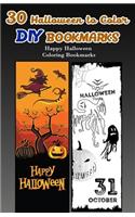30 Halloween to Color DIY Bookmarks