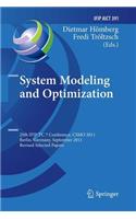 System Modeling and Optimization: 25th Ifip Tc 7 Conference, Csmo 2011, Berlin, Germany, September 12-16, 2011, Revised Selected Papers