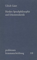 Herders Sprachphilosophie Und Erkenntniskritik