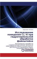 Issledovanie Povedeniya Cu, Ni Pri Gidrotermal'noy Obrabotke Faynshteyna