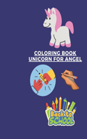 Coloring book Unicorn for angel