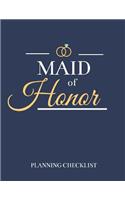 Maid Of Honor Planning Checklist