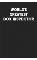 World's Greatest Box Inspector: Blank Lined Career Notebook Journal