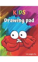 Kids Drawing Pad: 8.5inX11in 120 blank pages A4