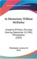 In Memoriam, William McKinley