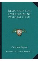 Remarques Sur L'Avertissement Pastoral (1731)