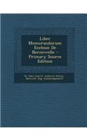 Liber Memorandorum Ecclesie de Bernewelle