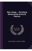 Diss. Inaug. ... de Iniuria Novercarum Activa Et Passiva