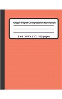 Graph Paper Composition Notebook 5 x 5 - 8.5" x 11" - 100 pages