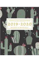 2019-2020: 16-Month Weekly and Monthly Planner/Calendar Sept 2019-Dec 2020 Black with Cactus and Speckles