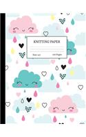 Knitting Paper: Graph Notebook and Journal for Patterns - 4:5 Ratio - 100 pages - Letter Format 8.5"x11" - Cover Design Code 00065