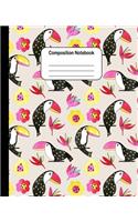 Composition Notebook - Hornbills Pattern: Hornbills College Ruled Blank Lined Cute Notebooks for Girls Women Teens Kids School Writing Notes Journal (7.5 x 9.25 in)