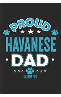 Proud Havanese Dad Calendar 2020