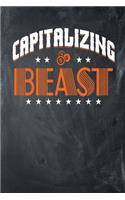 Capitalizing Beast: Chalkboard, Orange & White Design, Blank College Ruled Line Paper Journal Notebook for Accountants and Their Families. (Bookkeeping and Tax Season 6