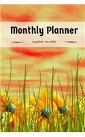 Monthly Planner 2018-2020: Monthly Planner August 2018 through December 2020, 6 x 9 Smart Book