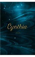 Cynthia Journal: Personalized Name Journal or Diary Notebook For Women To Write In, Gold Plated Name (Gift Journal)