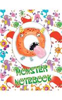 Q Monster Notebook: Kids Monogrammed Journal and Doodle Book