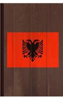 Albania Flag Journal Notebook: Blank Lined Ruled for Writing 6x9 110 Pages