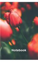 Red Tulip Flower Composition Notebook