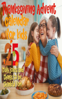 Thanksgiving advent calendar book for kids