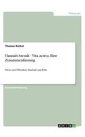 Hannah Arendt - Vita activa. Eine Zusammenfassung