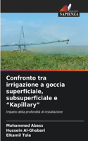 Confronto tra irrigazione a goccia superficiale, subsuperficiale e "Kapillary"