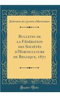Bulletin de la FÃ©dÃ©ration Des SociÃ©tÃ©s d'Horticulture de Belgique, 1871 (Classic Reprint)