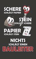 Schere Schlägt Papier - Stein schlägt Schere - Papier schlägt Stein - Nichts schlägt einen Bauleiter