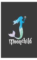 Moon Child: Mermaid Perfect Lined Notebook/Journal (6x9)