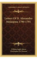 Letters of D. Alexandro Melaspina 1790-1791