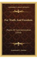 For Truth and Freedom